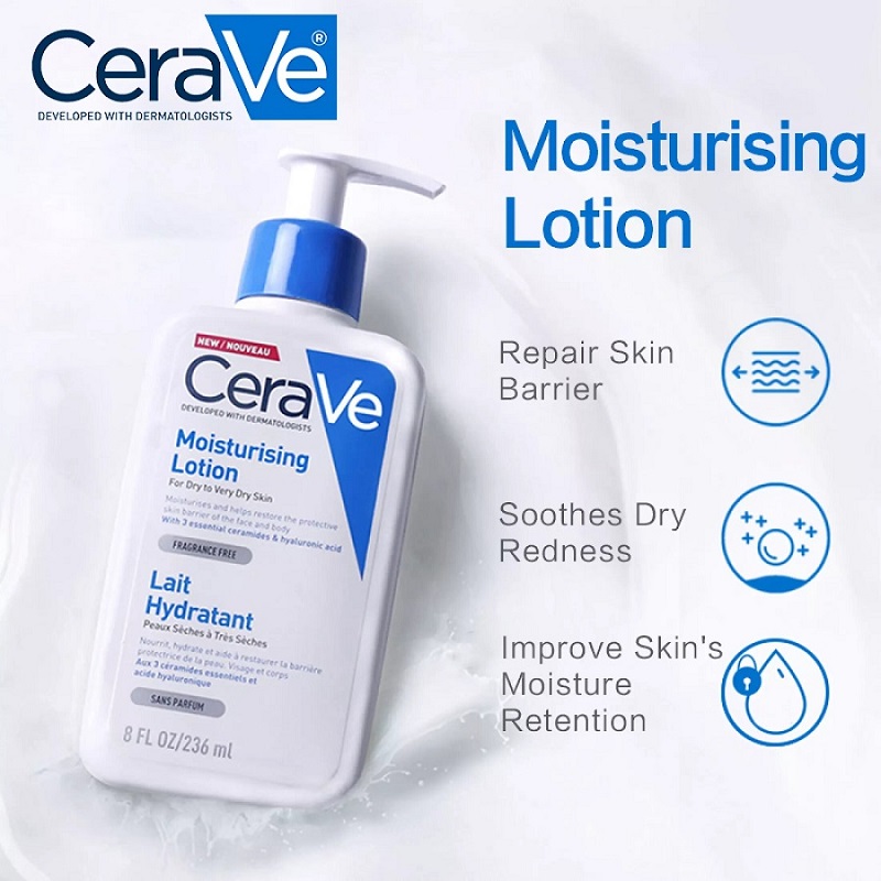 لوسیون بدن سراوی مدل Moisturising Lotion حجم 236 میلی لیتر