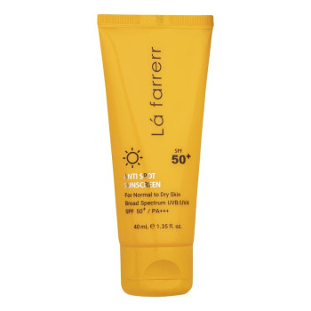کرم ضد آفتاب بی‌رنگ لافارر SPF 50 مناسب پوست خشک و معمولی حجم 40 میلی‌لیتر