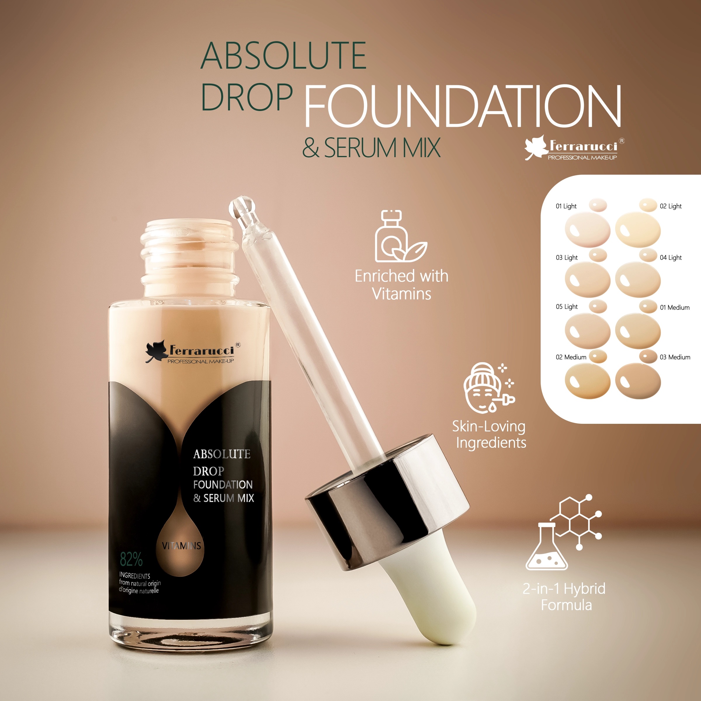 کرم پودر Absolute Drop فراروچی مدل LIGHT 2