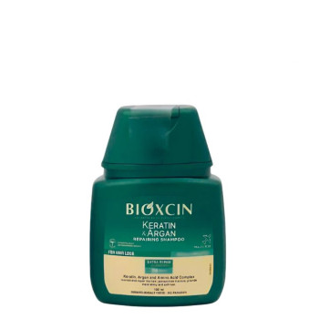 شامپو ترمیم کننده مو بیوکسین مدل KERATIN & ARGAN حجم 100 میلی لیتر