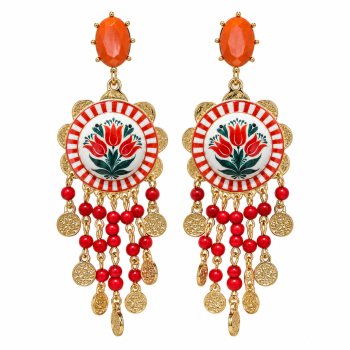 گوشواره آزورا قرمز AZURA RED کد VL015
