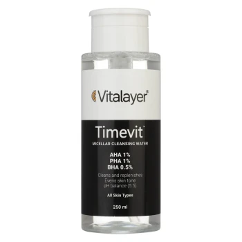 میسلار واتر انواع پوست ویتالیر مدل Timevit حجم 250 میلی لیتر